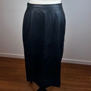 J. Crew Midi Leather Skirt